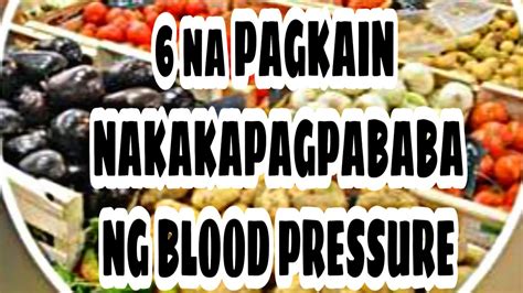 mga pagkain na pang pababa ng blood presure